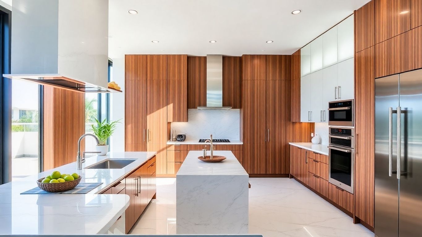 Luxurious Miami kitchen with high-end finishes and modern design.